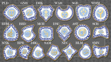 Load image into Gallery viewer, Gold Doman Porcelain Stickers
